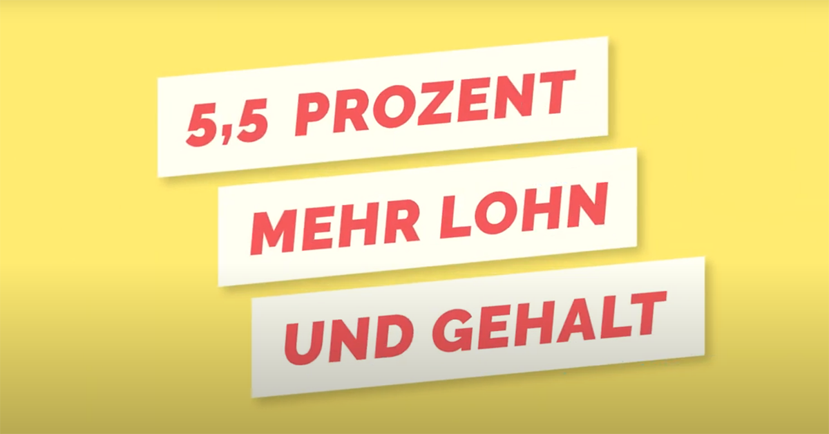 Wir fordern 5,5 % für Beschäftigte und 175 € für Azubis!